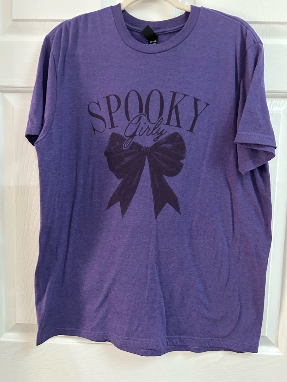 Purple 'Spooky Girly' Graphic Short Sleeve Tee